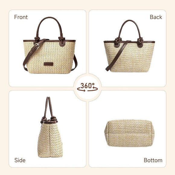 Straw Crossbody Bag Womens Small Woven Summer Purse Handheld Beach Accessory main image 6
